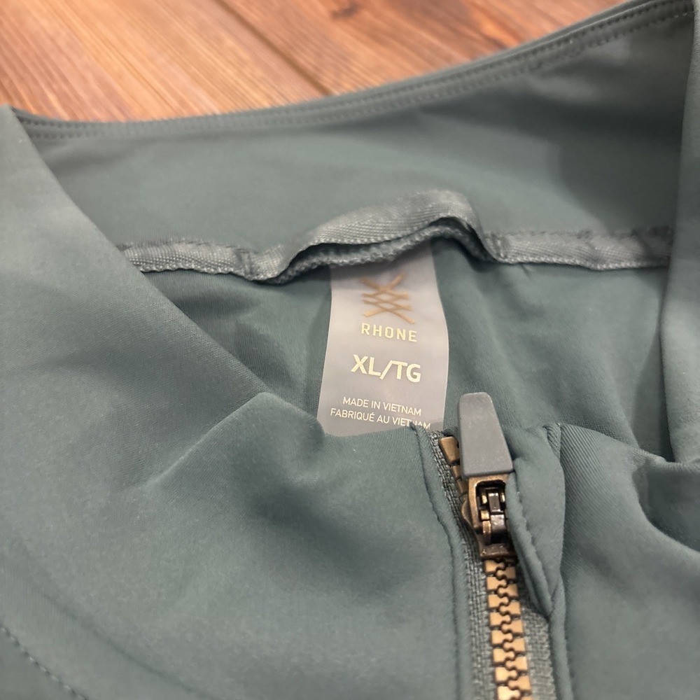 New Rhone Green Course to Court Zip Sleeveless Top Mock Shirt Women's XL - Picture 3 of 5